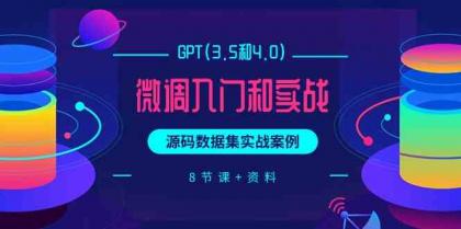 chatGPT(3.5和4.0)微调入门和实战，源码数据集实战案例（8节课+资料）_麦田吧