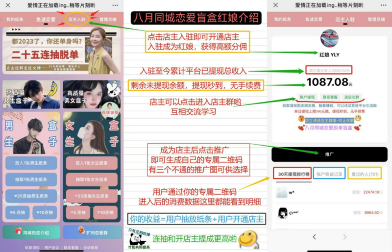 全新交友盲盒+付费进群二合一源码 含全套源码+教程_麦田吧