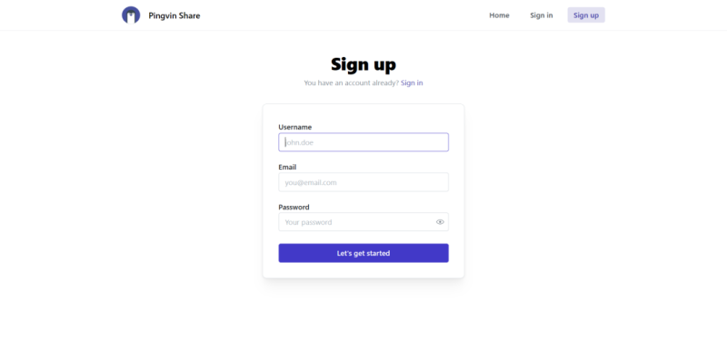 Pingvin Share自建文件分享平台_麦田吧