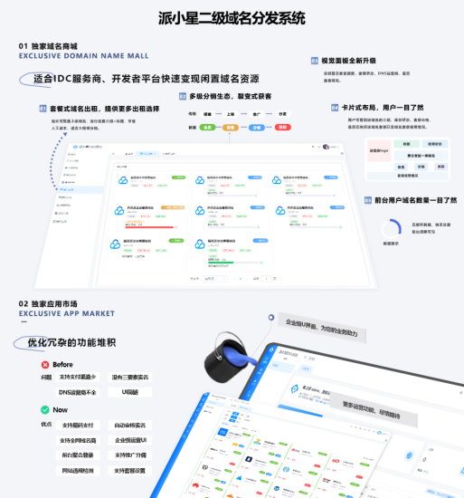 派小星二级域名分发企业级系统2.0_麦田吧