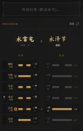 六爻排盘工具源码 自适应前端无需后端_麦田吧