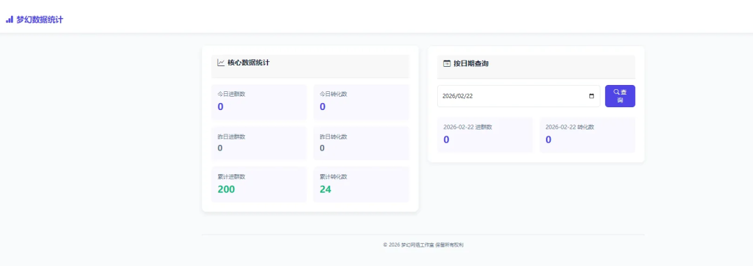 梦幻数据统计1.0 拉新推广可后台指定数据-1
